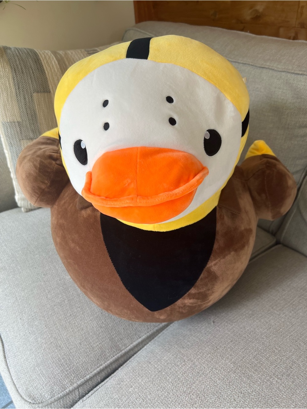 Huge 23” Duck plush. Jason Hockey Mask Halloween Plush